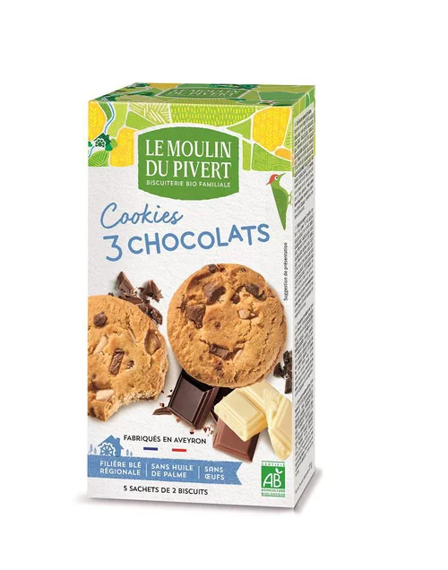 Cookies 3 Chocolats boîte 175g