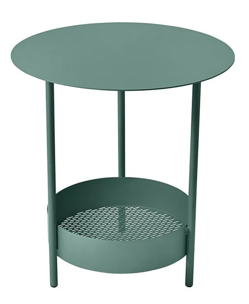Guéridon Salsa coloris vert en acier - Ø 50 cm x 50 cm