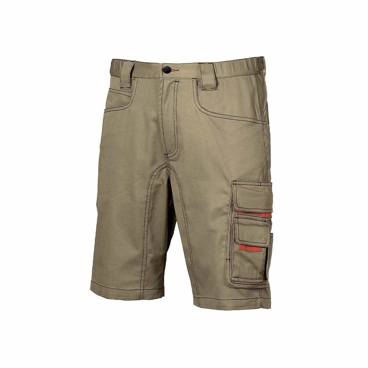 Bermuda de travail PARTY HY017 Desert – 2 poches italiennes, porte-outils, taille élastique