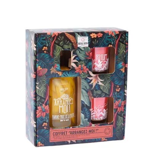 Coffret pour rhum arrangé à la mangue et aux fruits de la passion Quai Sud Arrangez-moi - 50 cl