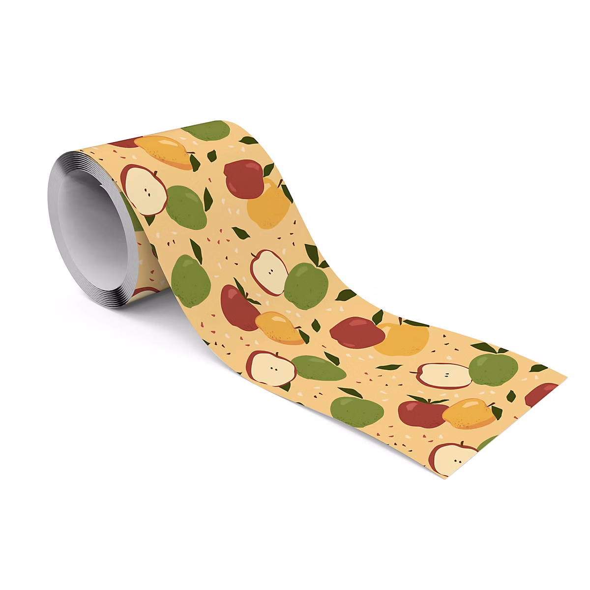 Bande Décorative auto – adhésif POMMES Colorées Fruit Pour la Cuisine 10cm x 300cm