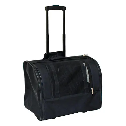 Sac de transport pour chat ou petit chien coloris noir Bobby Trolley Jolie - 44 cm