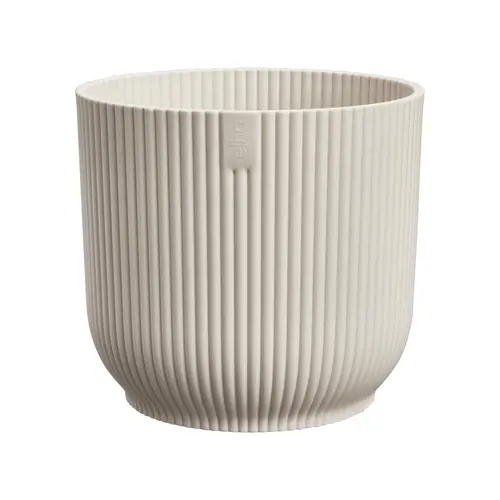 Cache-pot vibes fold coloris blanc en plastique recyclé coloris blanc Elho - Ø 18 cm