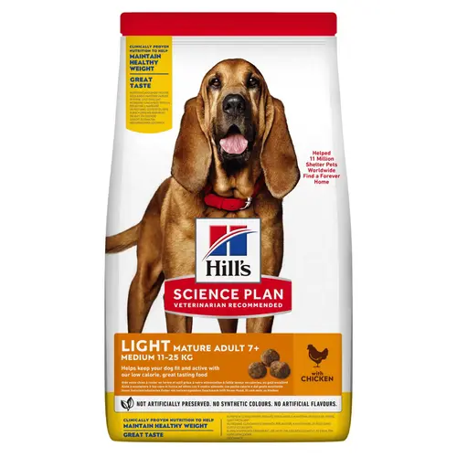 Croquette pour chien mature light au poulet Hill's - 2,5 kg