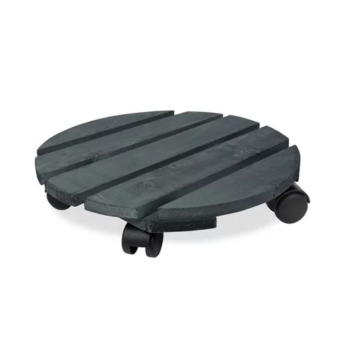 Roule-plante rond en bois gris anthracite Louis Moulin Basics - Ø 37,5 cm