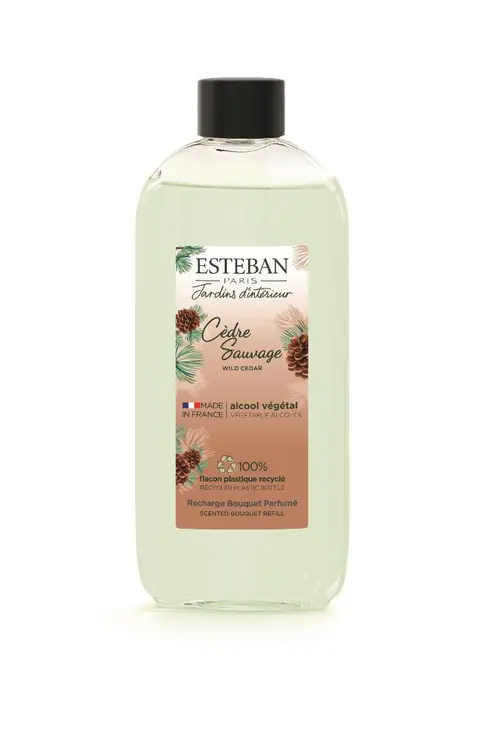 Recharge pour bouquet parfumé Esteban parfum Cèdre sauvage - 200 ml