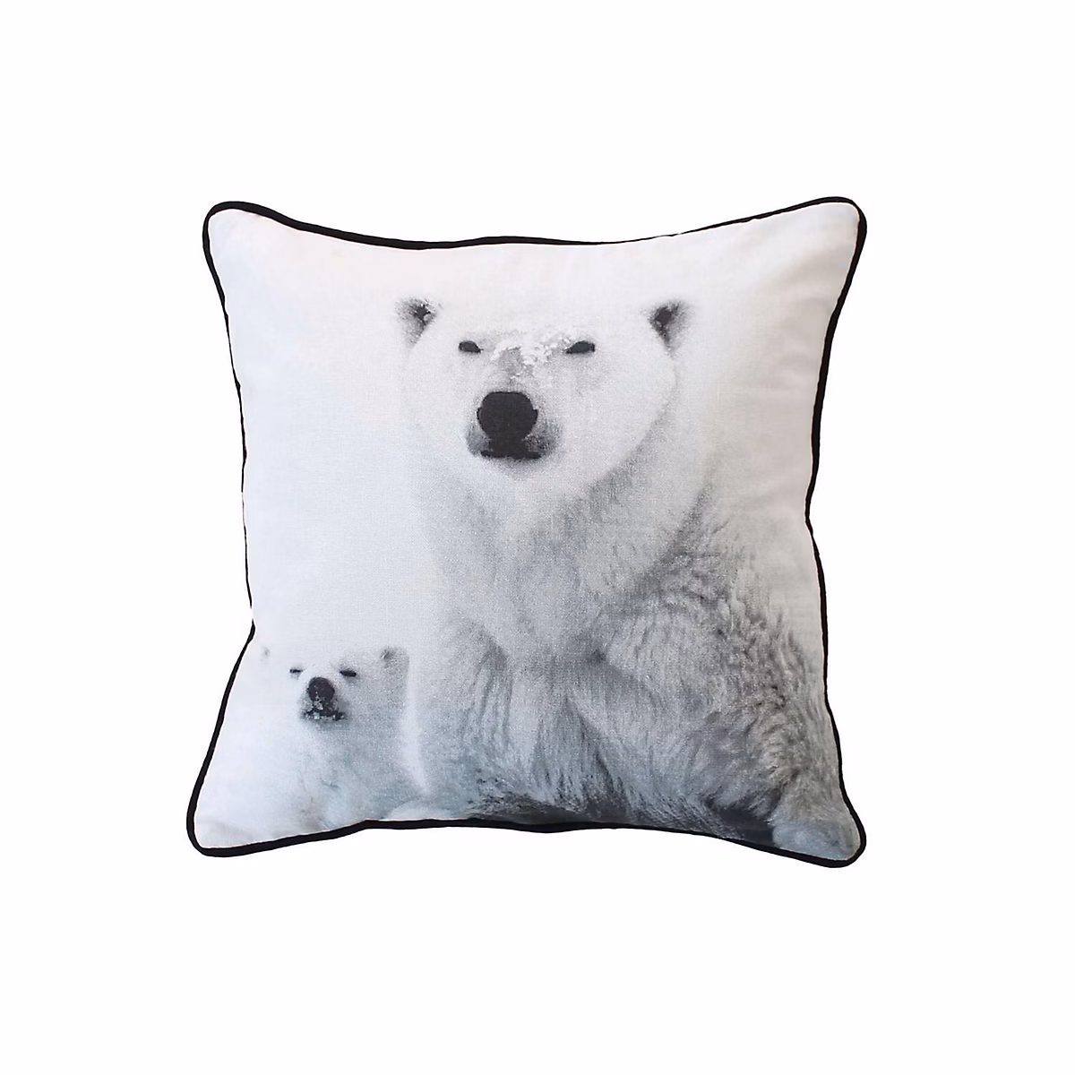 Coussin imprimé ours Blanc – L. 40 x l. 40, EPICÉA