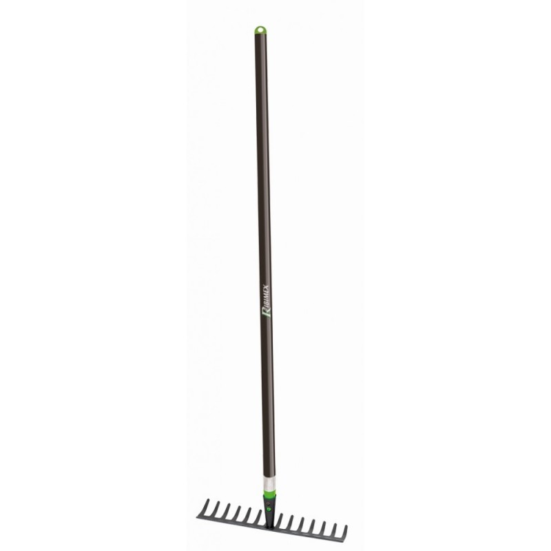 Râteau 14 dents acier manche fibre de verre 1m50