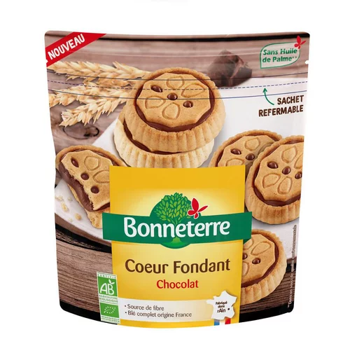 Sachet de cœur fondant chocolat bio Bonneterre - 180 g