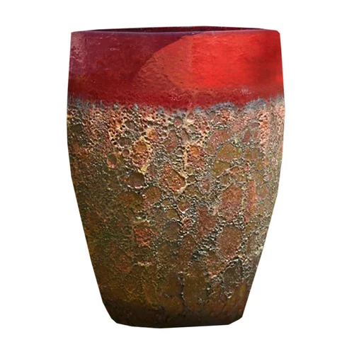 Jarre en grès émaillé rouge Decolines Leon - Ø 45 x H 56 cm