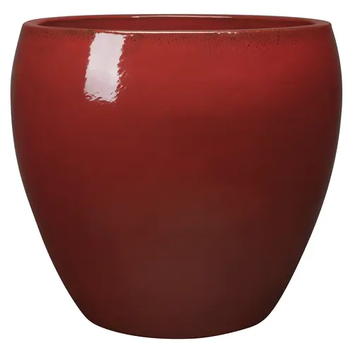 Pot Guardians Karanda coloris rouge en terre cuite émaillée - 62 x 62 x 60 cm