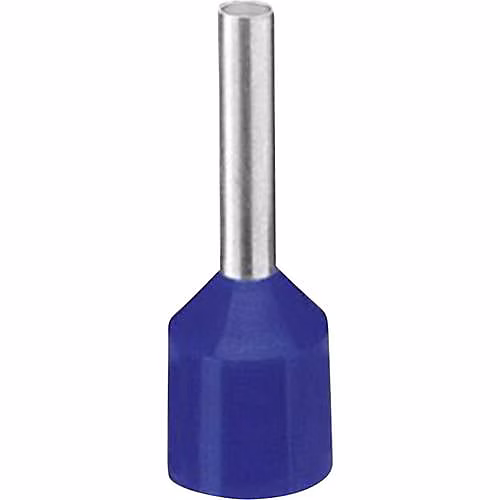 Embout simple d'extrémité de câble partiellement isolé AI-XL 2 – 5-12 BU, lot de 100, bleu