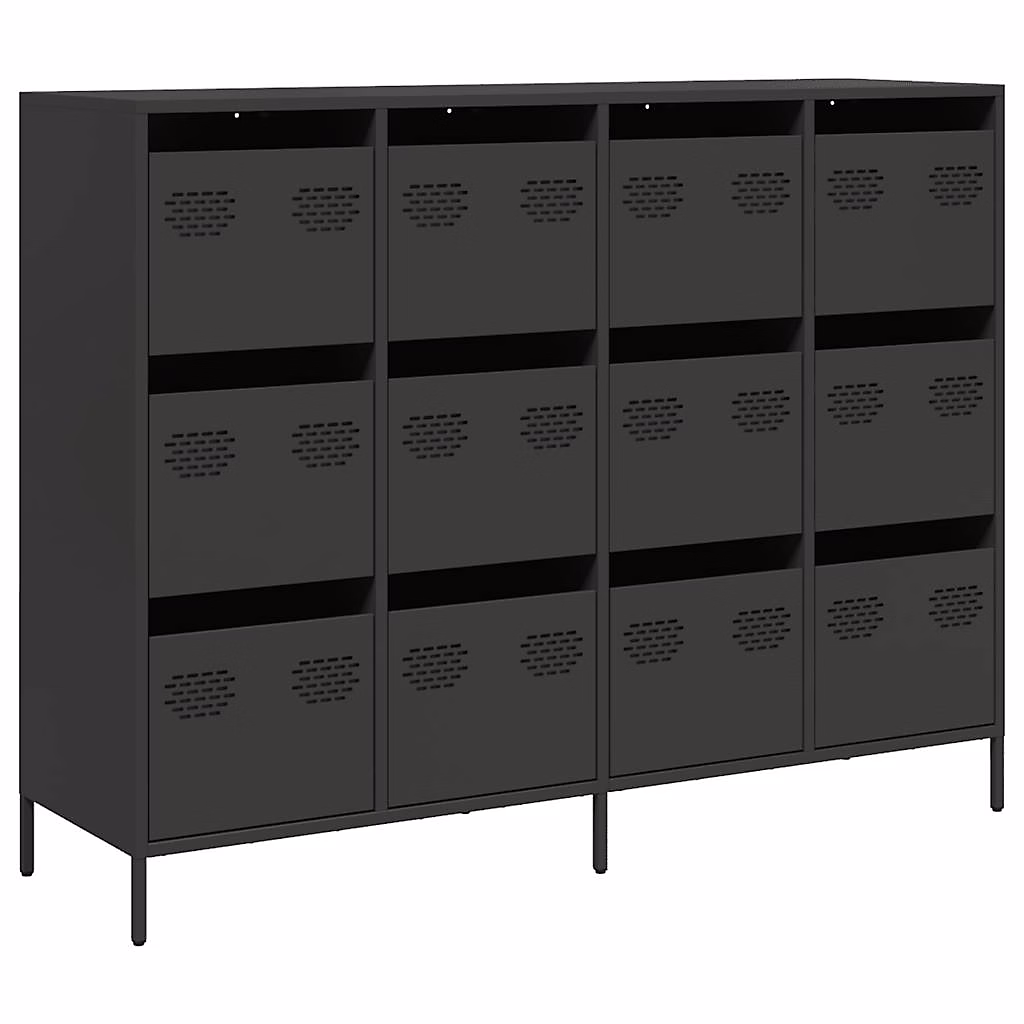 Buffet noir 135x39x103 – 5 cm acier laminé à froid vidaXL