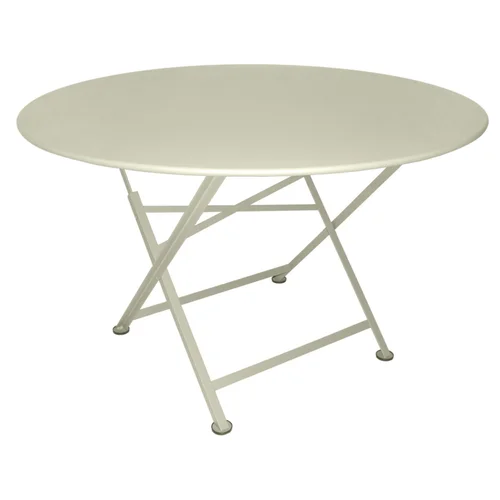 Table pliante Cargo coloris gris en acier Fermob - Ø 117 cm