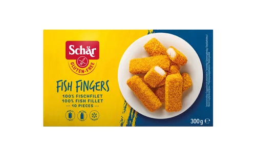 Fish fingers panés surgelés Schär - 300 g (10 pièces)