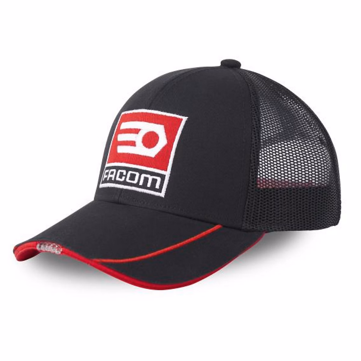 Casquette Facom avec LED homme – rouge et noir