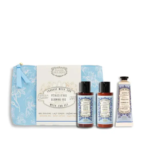 Trousse de voyage pétale d’iris Panier des Sens - les 3 pièces