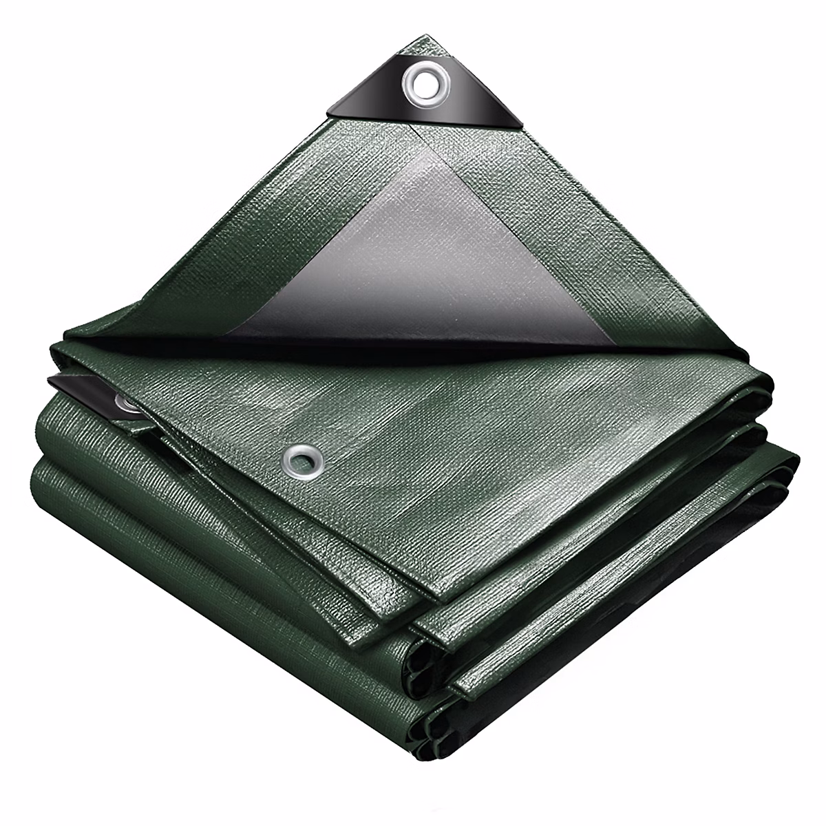 Bâche de Protection en Polyéthylène resistant et impermeable 240g/m² vert et argent 3 × 5m VOUNOT