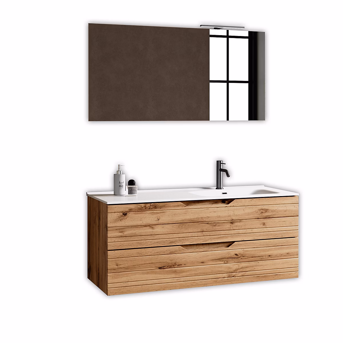 Ensemble vasque droite 5 pièces SOLMIRA chêne – Réf. CWBTZOFPE0957168634