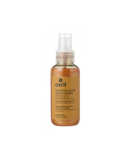 Avril - Huile pailletée Multi usages Bio - 100 ml