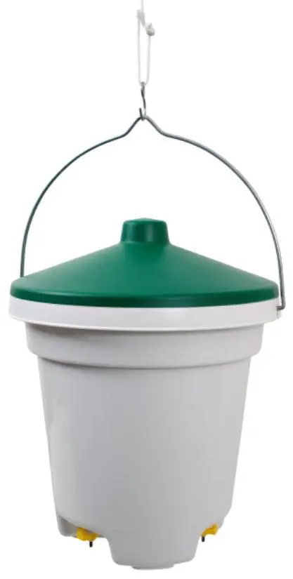 Seau abreuvoir à pipettes pour volailles coloris multicolore Distrigalli - 12 L