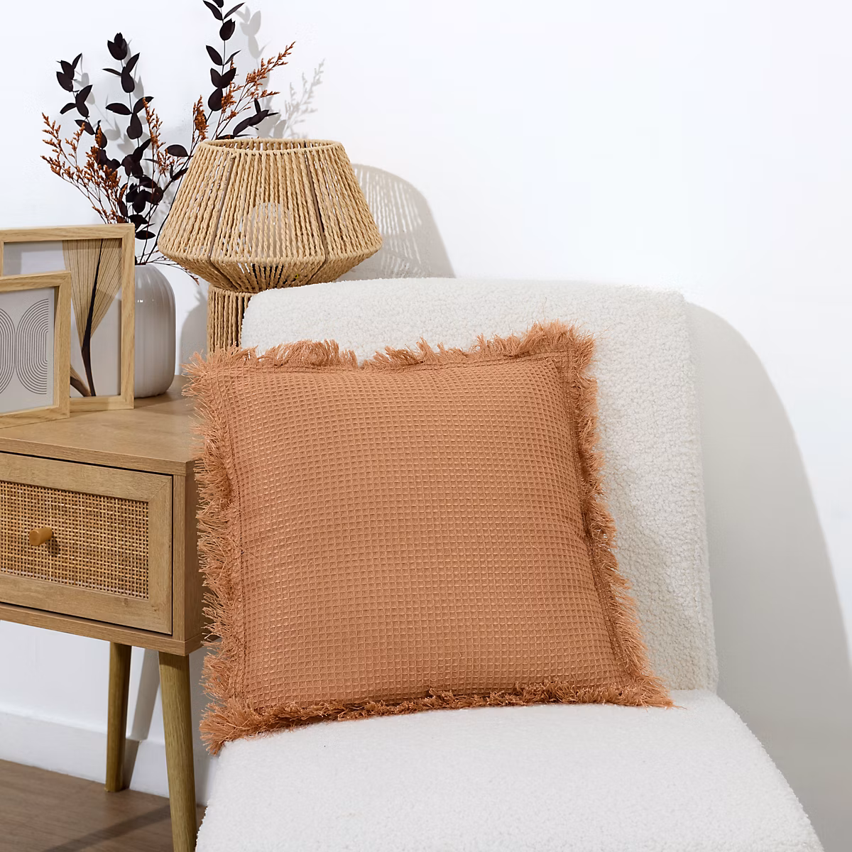 Coussin – HOME DECO FACTORY | Gaufré | Ocre