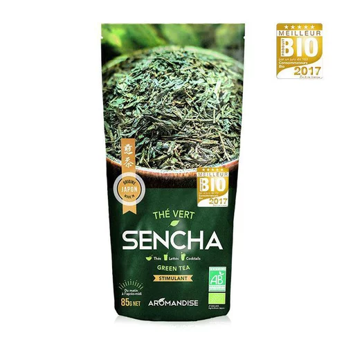 Thé vert japonais sencha bio en sachet de 85 g