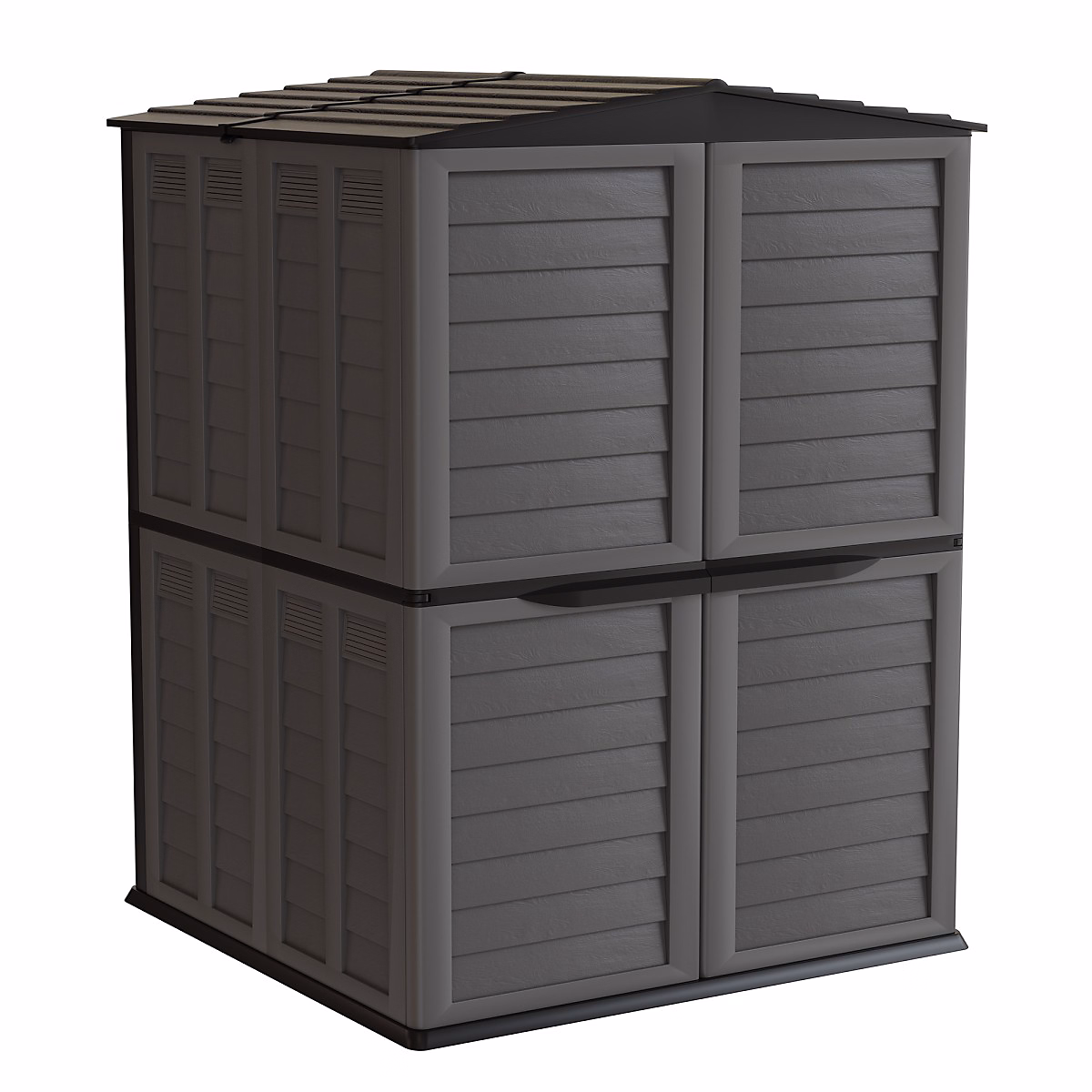 Abri de Jardin Extérieur Anthracite – Coffre de Jardin Polypropylène 151 × 146 × 200, Rangement Outils, Vélos ARTPLAST