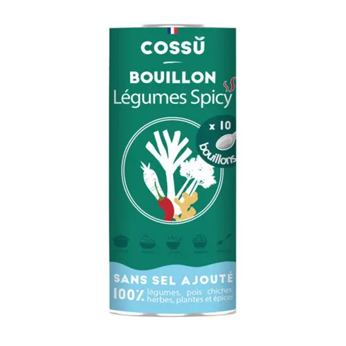 Bouillon déshydraté légumes spicy bio Cossû x 10 - 40 g