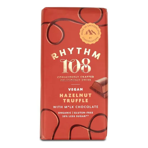Tablette chocolat bio fourree praline noisette Rythm 108 - 100 g
