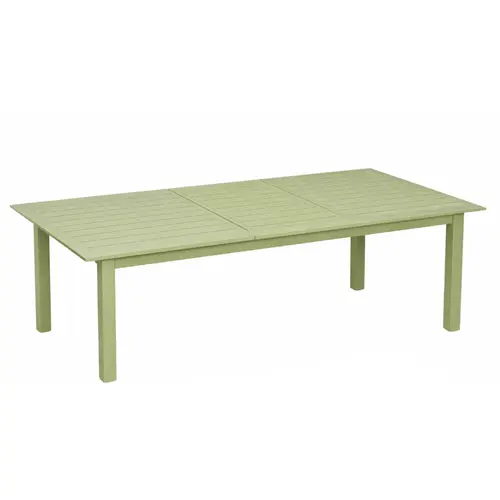 Table coloris vert en aluminium Caméline II Proloisirs - 180 x 240 x 98 cm