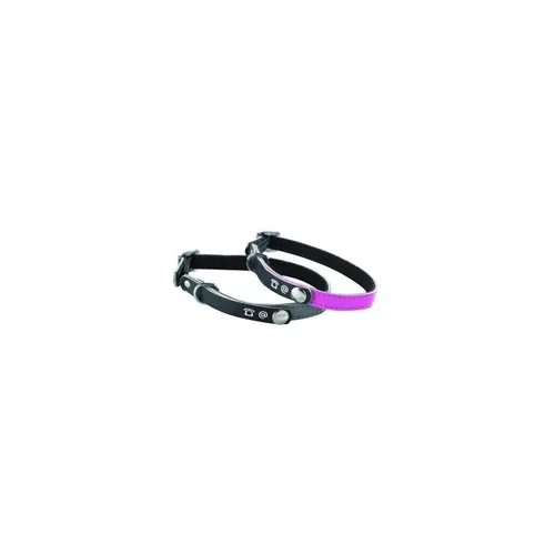 Collier pour chat en cuir coloris gris Bobby porte-adresse