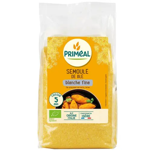 Semoule de blé dur blanche fine bio Primeal - 500 g