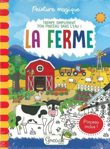 Livre peinture magique "La ferme" aux Éditions Grenouille