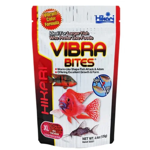 Aliment Vibra Bites XL pour poissons, spécifique aquarium - HIKARI AQUARIUM - 125g