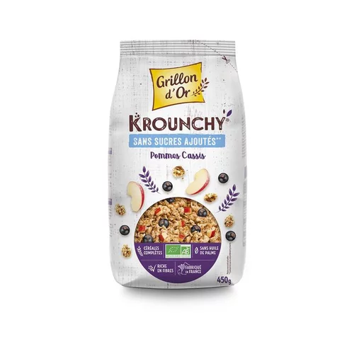Céréales bio Krounchy pommes cassis - 450 g