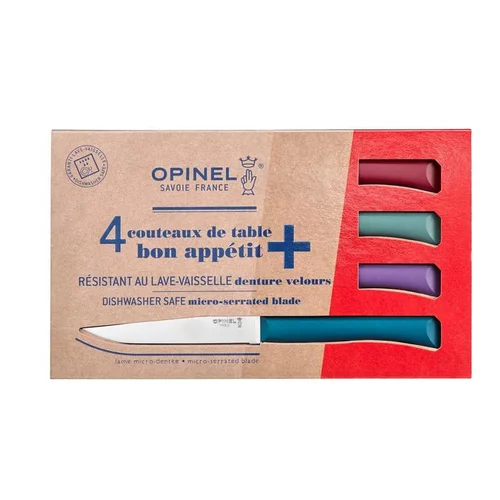 Boîte de 4 couteaux de table coloris multicolore en plastique et inox Opinel - 257 x 54 x 15 cm