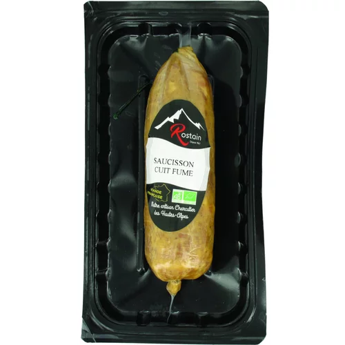 Saucisson cuit fumé bio Rostain - 1 pièce