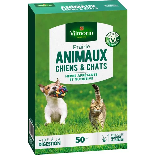 Graines de gazon à semer prairie pour chiens et chats Vilmorin - 500 g