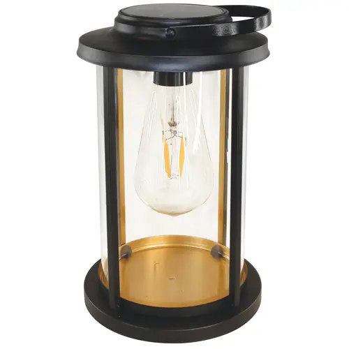 Lanterne extérieure Delta IP44 40 lm coloris noir en métal et verre Watt & Home - 25 cm