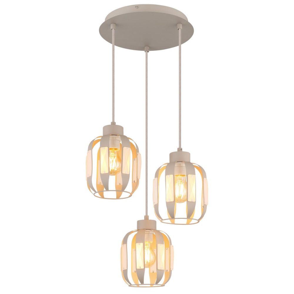 Globo Arlen Suspension Cluster, blanc mat, 3 x E27 – Ambiance extérieure