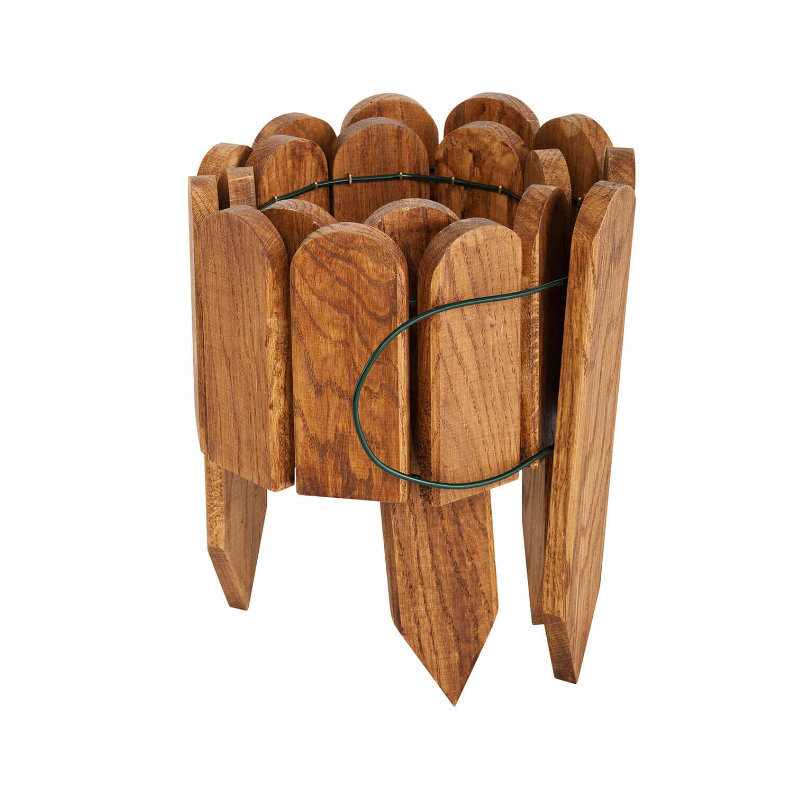 Bordurette OAK en chêne brun - Délimitation et décoration jardin