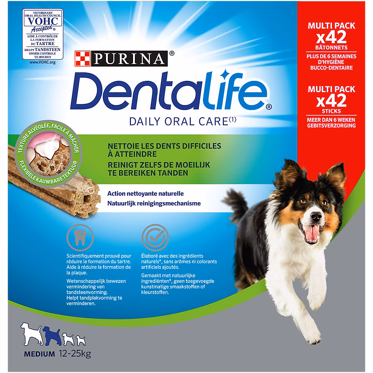 Dentalife Medium Chien de taille moyenne (12 à 25kg) 966g – Réf. NPOSWDTFB7465923084