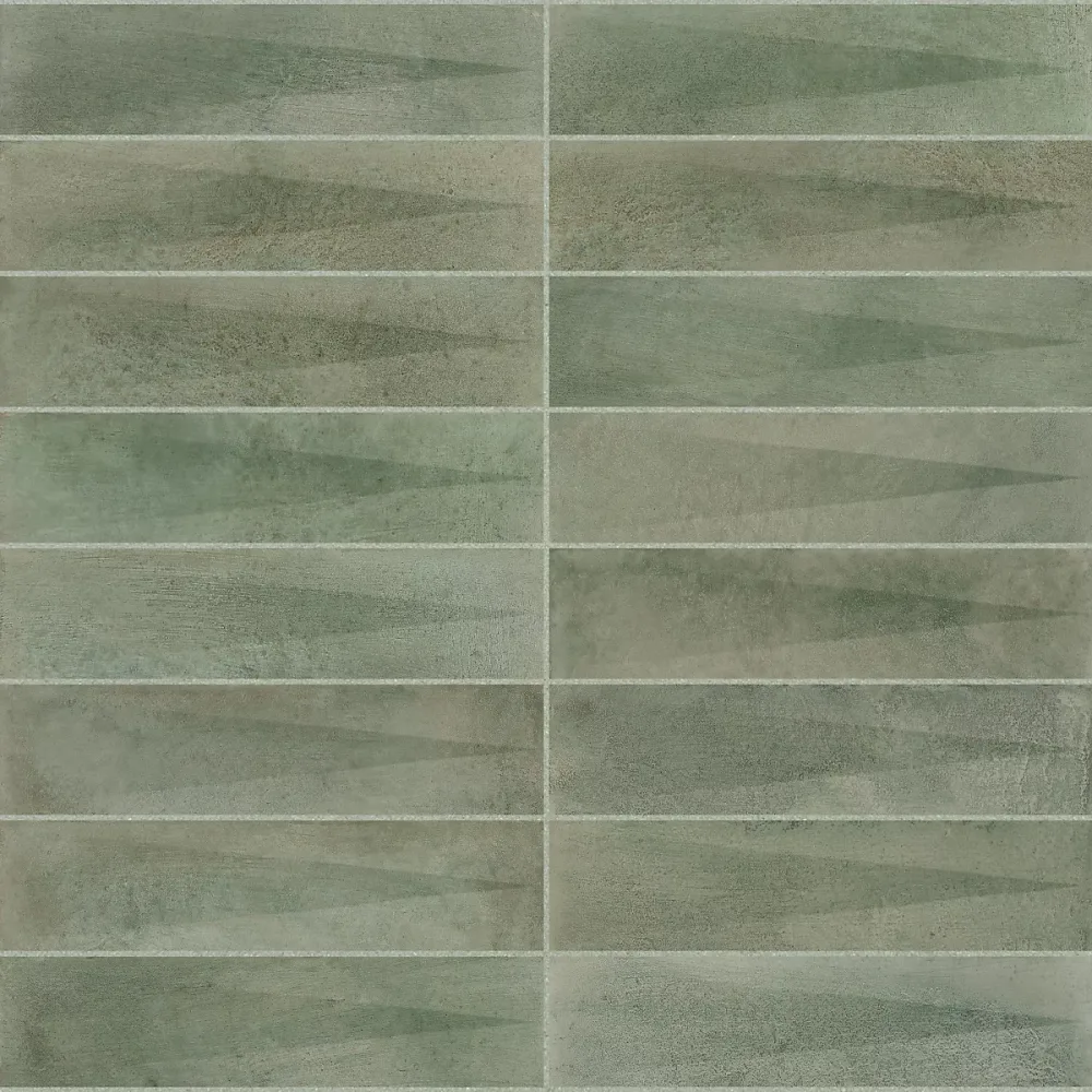 Carrelage effet Zellige 3D Vert 24 | 6x6x0 – 85 cm Montel – Mur intérieur (vendu par carton de 0 – 5 m²) – RO'MA CARRELAGE