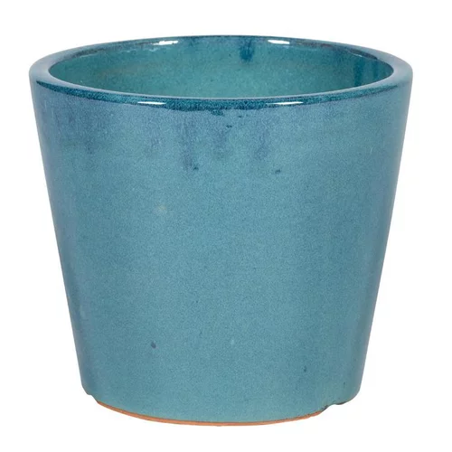 Pot rond Shanghai bleu en grès émaillé - Ø 42 x 37 cm