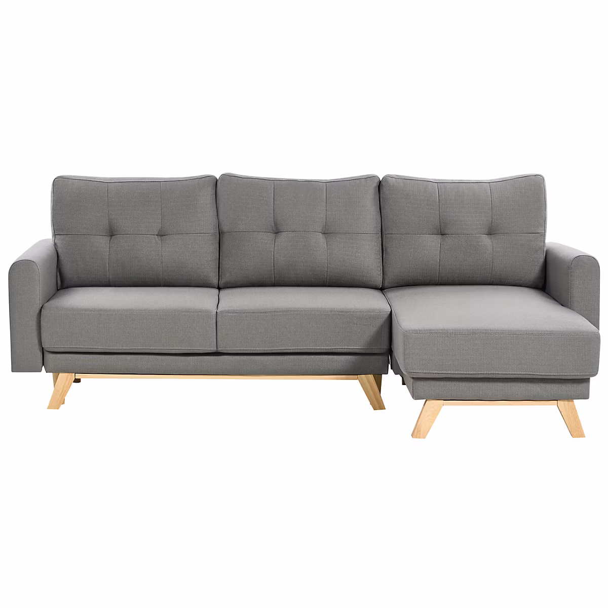 Canapé-lit 3 places SIRO avec rangement Tissu Gris Côté gauche – Réf. VSDKKVMFV6819525057