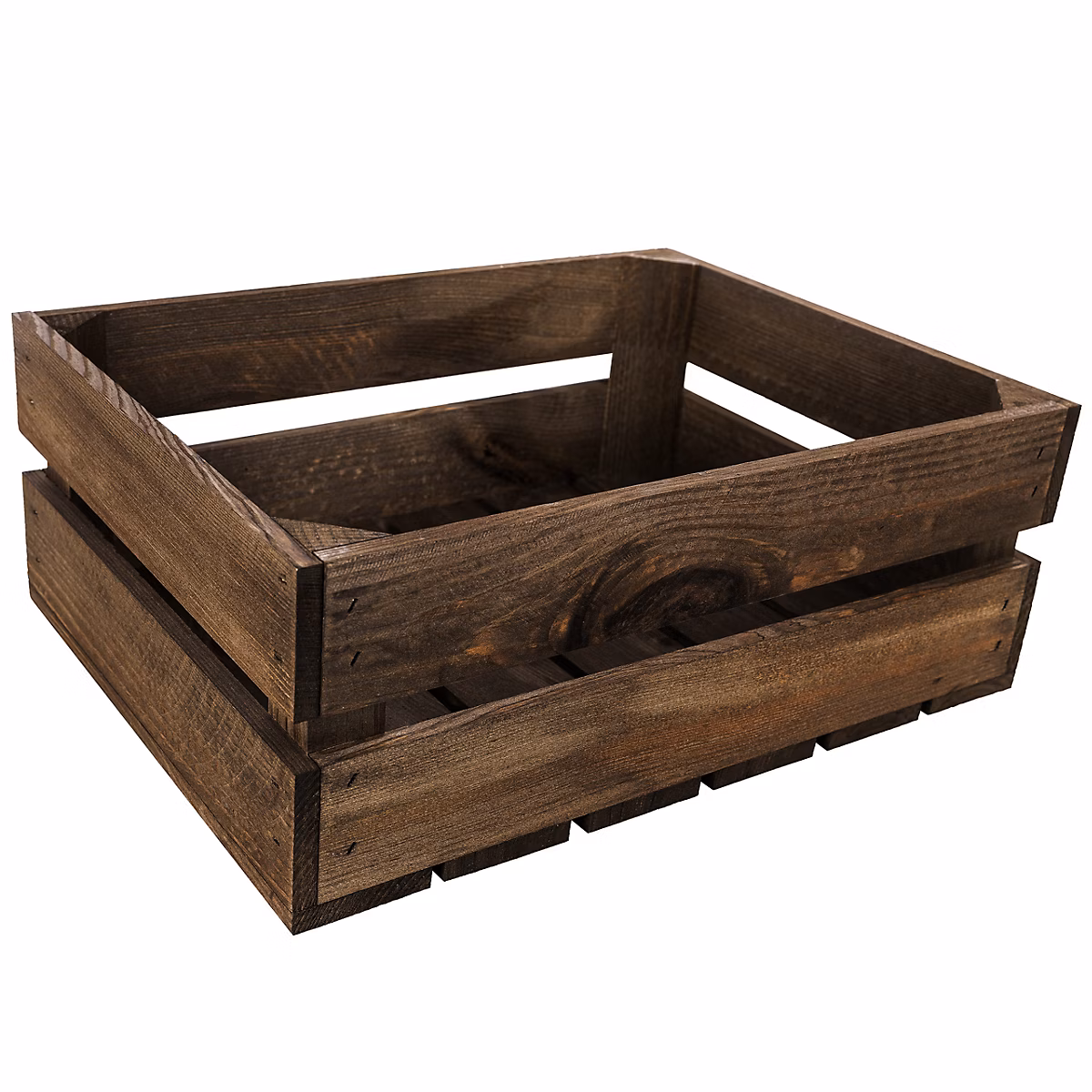 Creative Deco Caisse en Bois Wengé 40 × 30 × 15 cm (+/-1cm) – Caisse Rangement Bois Vintage, Cagette Bois Deco, Boite Decoration