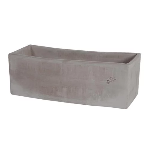 Jardinière contemporaine en terre grise 40x17x16 cm