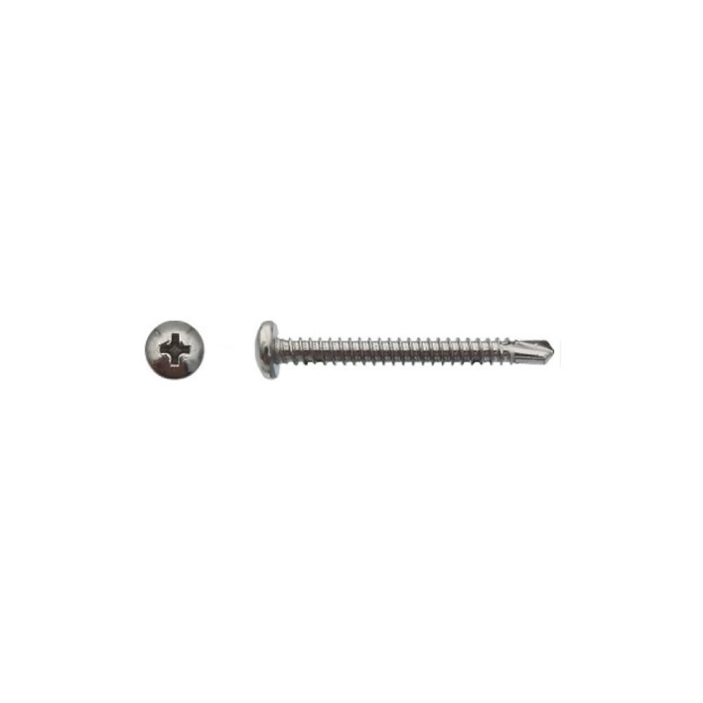 200 Vis Autoperceuses Tête Cylindrique Phillips 4.8 x 25.4 mm – DIN 7504 M, Inox A2, D, Work