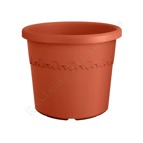 Pot en plastique recyclé Terra Elho Algarve Cilindro - Ø 29,2 x H 24,6 cm